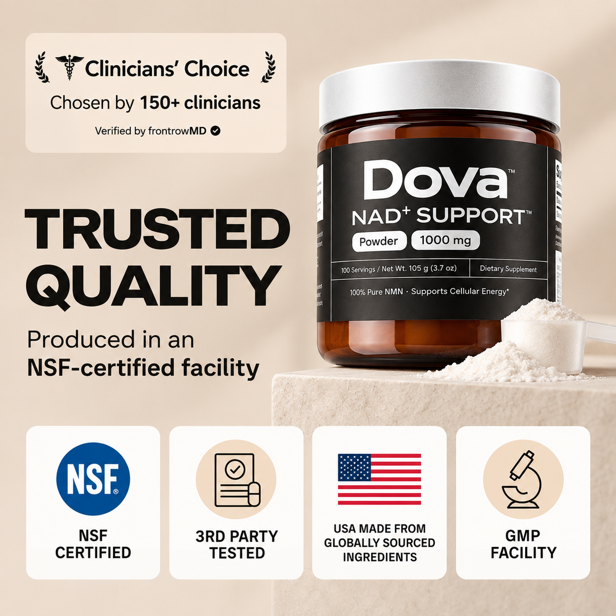 Pure NMN Powder 1000mg — Daily NAD+ Support