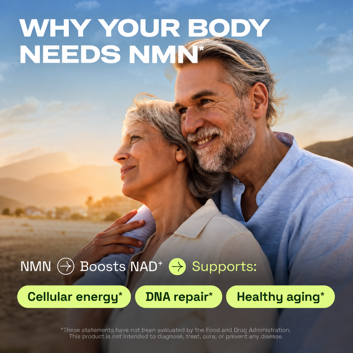 Pure NMN Powder 1000mg — Daily NAD+ Support